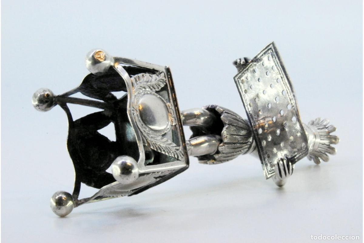 Antig&uuml;edades: Palillero de plata - Indio - Foto 7