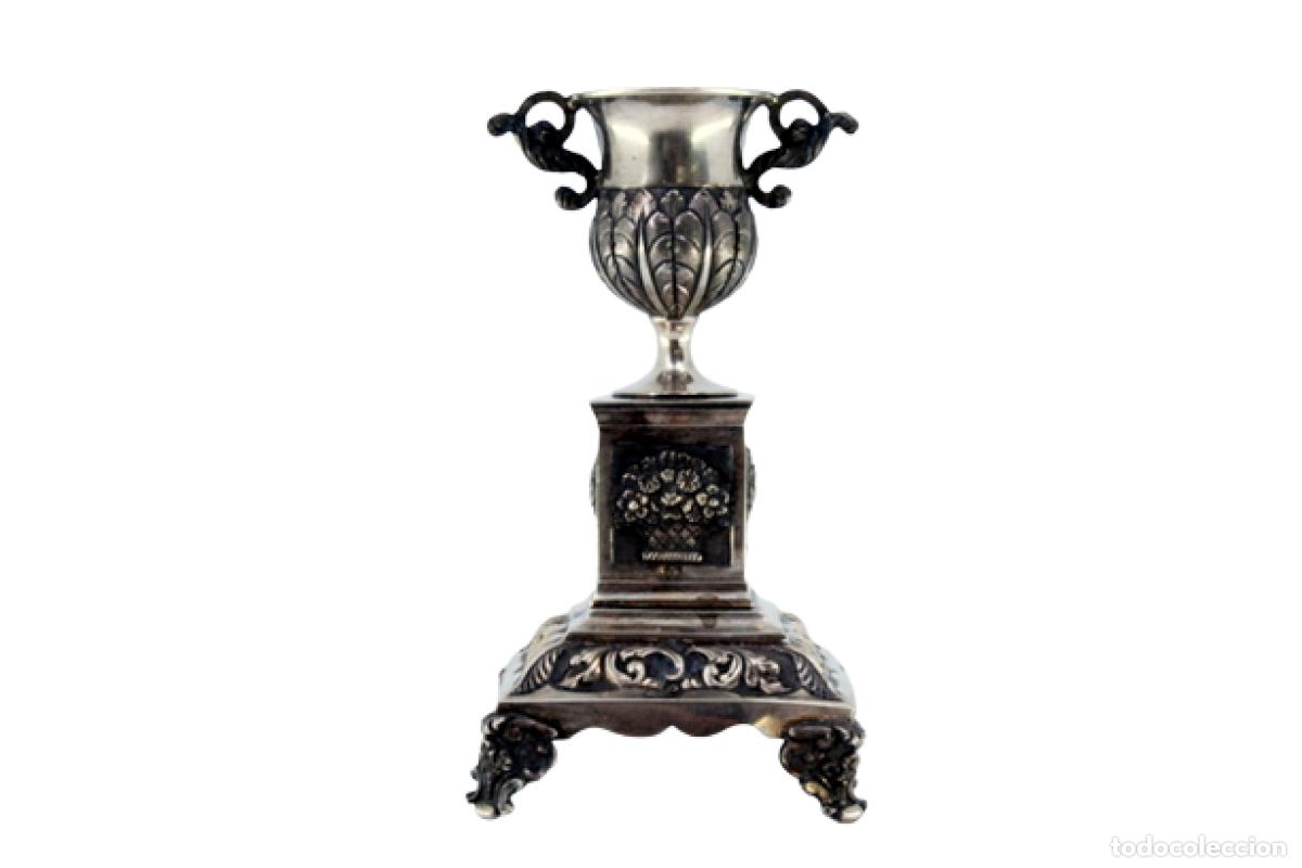 Antiquit&eacute;s: Soporte de plata para palillos de dientes - Taza