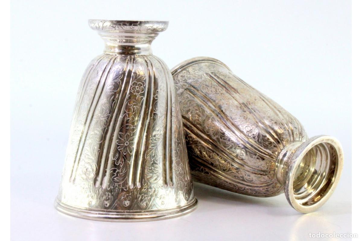 Antig&uuml;edades: Juego de vasos de plata - Foto 2