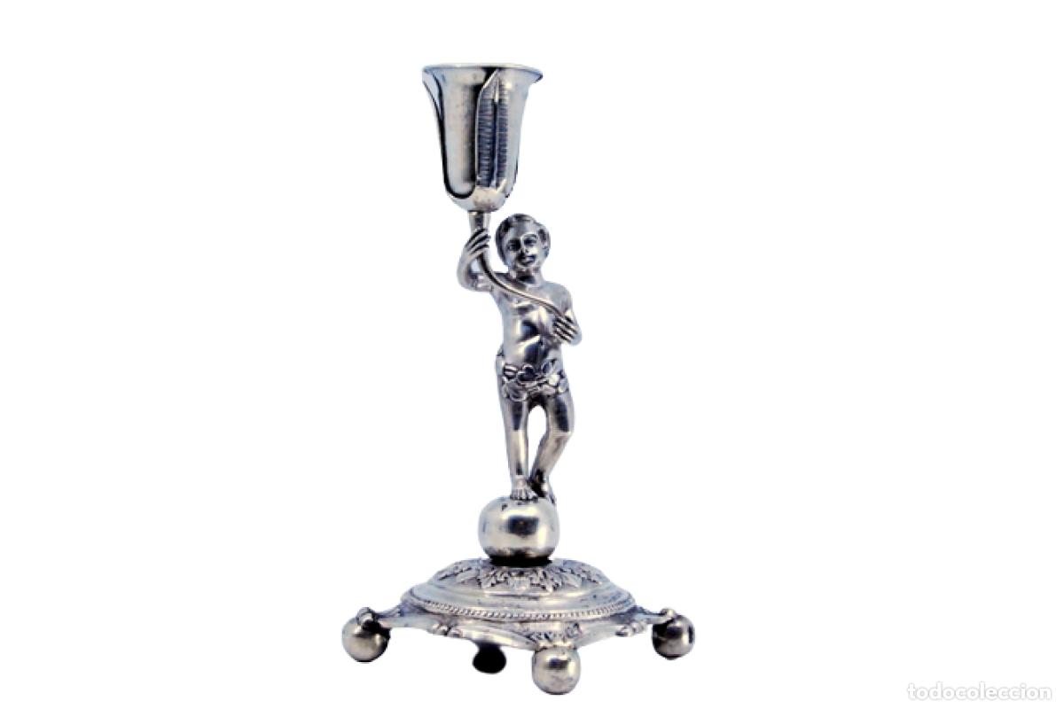 Antiques: Palillero de plata - Ni&ntilde;o con c&aacute;liz