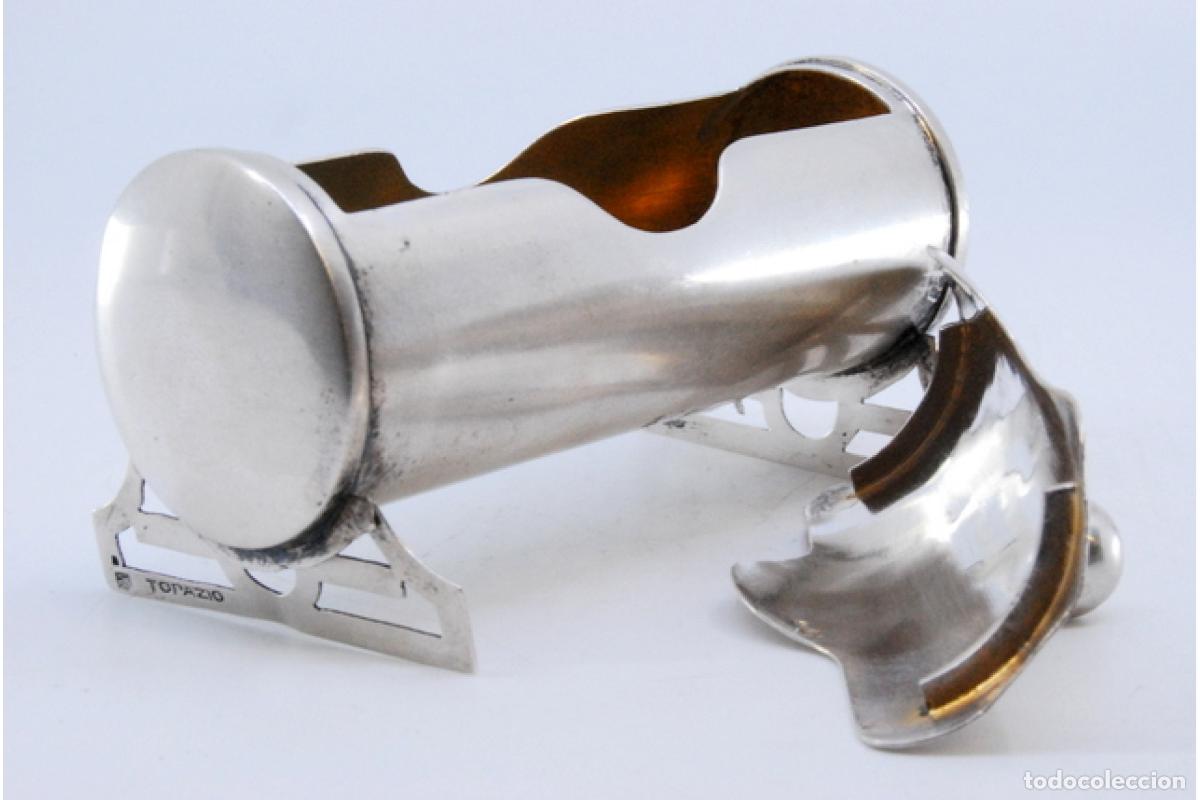 Antig&uuml;edades: soporte de plata para palillos de dientes - Foto 7