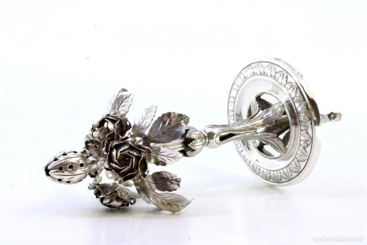 Antig&uuml;edades: Palillero de plata - Rosas - Foto 5