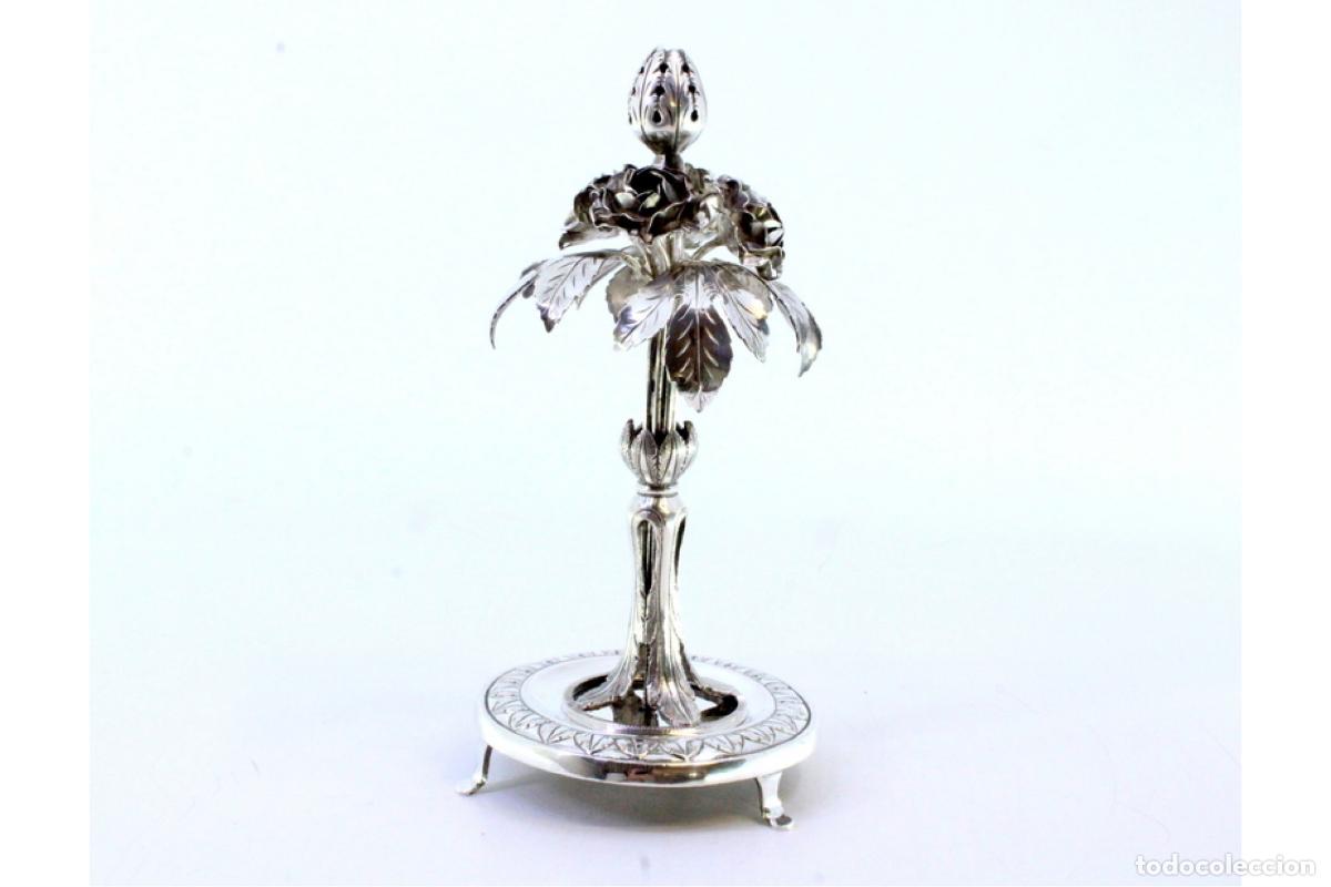 Antig&uuml;edades: Palillero de plata - Rosas - Foto 6