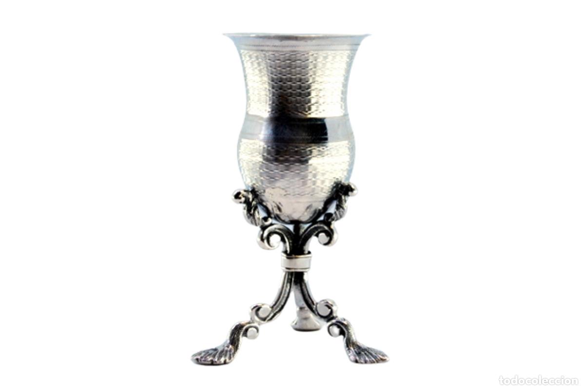 Antig&uuml;edades: Soporte para palillos de dientes de plata - C&aacute;liz