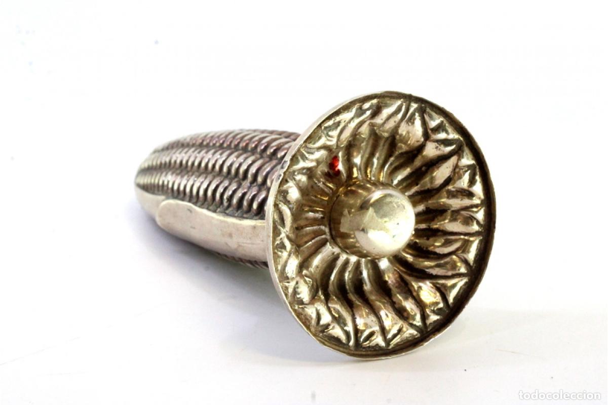 Antig&uuml;edades: Soporte de plata para palillos de dientes - Mazorca de ma&iacute;z - Foto 5