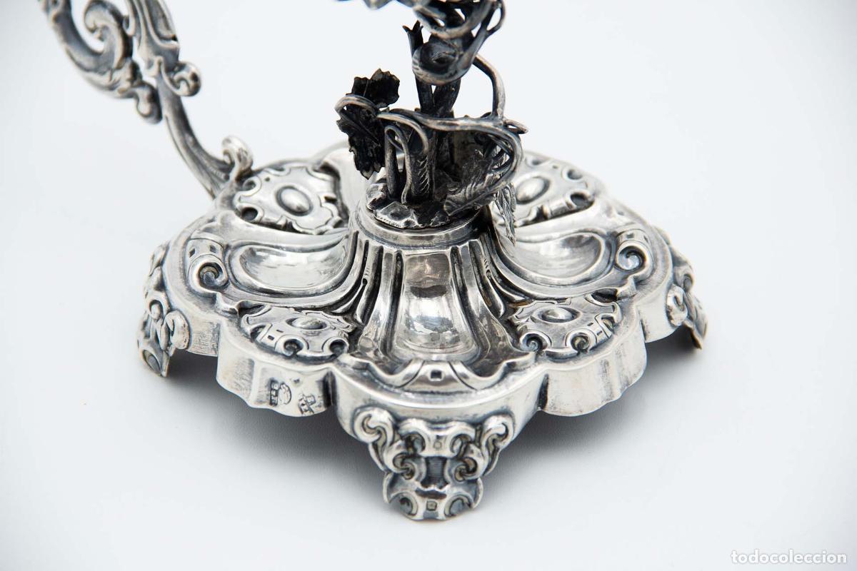 Antig&uuml;edades: Candelabro de mano, en plata - Foto 4