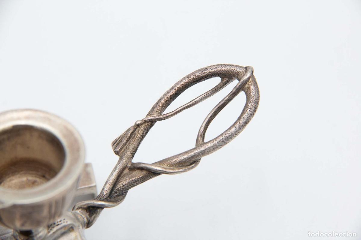 Antig&uuml;edades: Candelabro de mano, en plata - Foto 4