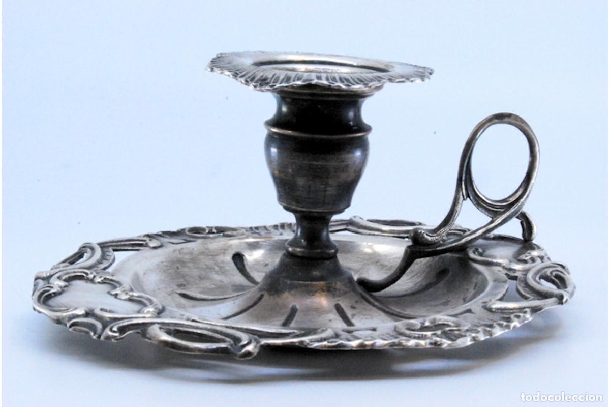Antig&uuml;edades: Candelabro de mano, en plata - Foto 4