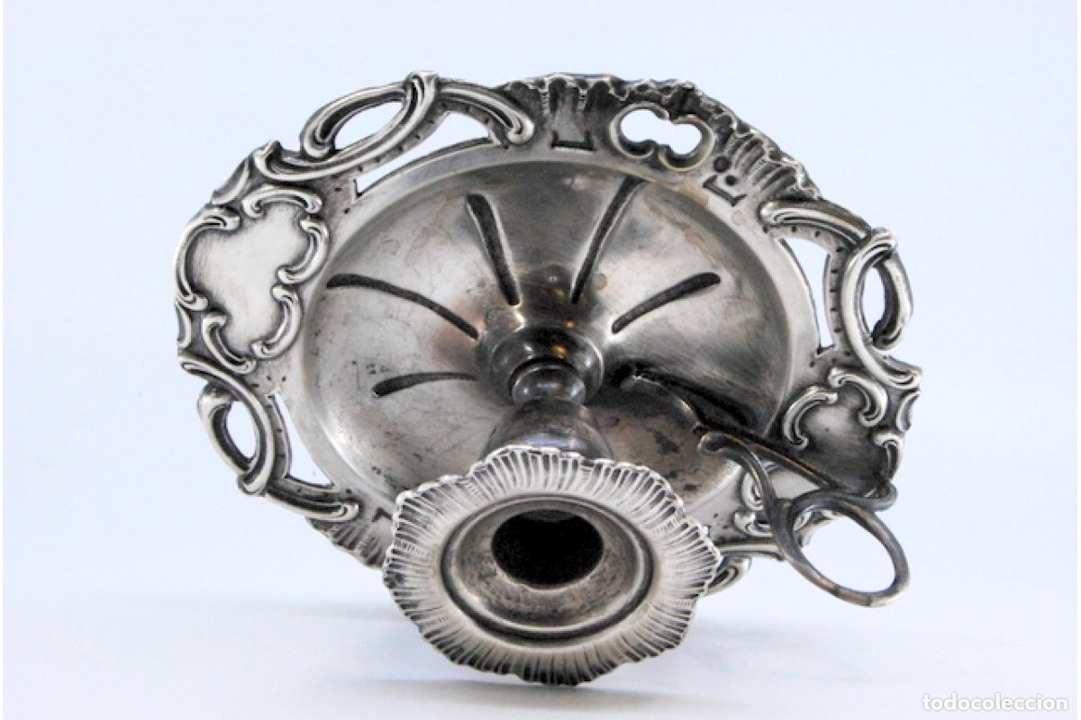 Antig&uuml;edades: Candelabro de mano, en plata - Foto 6