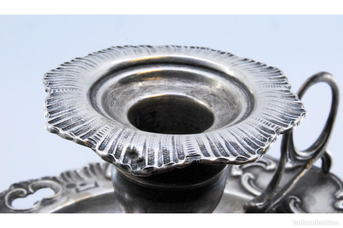Antig&uuml;edades: Candelabro de mano, en plata - Foto 9