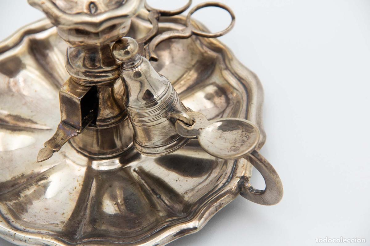 Antig&uuml;edades: Candelabro de mano, en plata - Foto 4