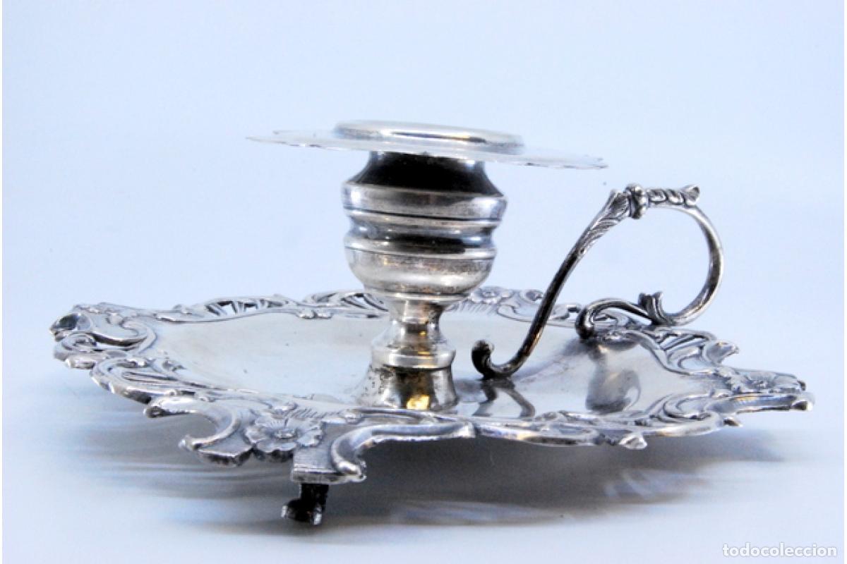 Antig&uuml;edades: Candelabro de mano, en plata - Foto 5