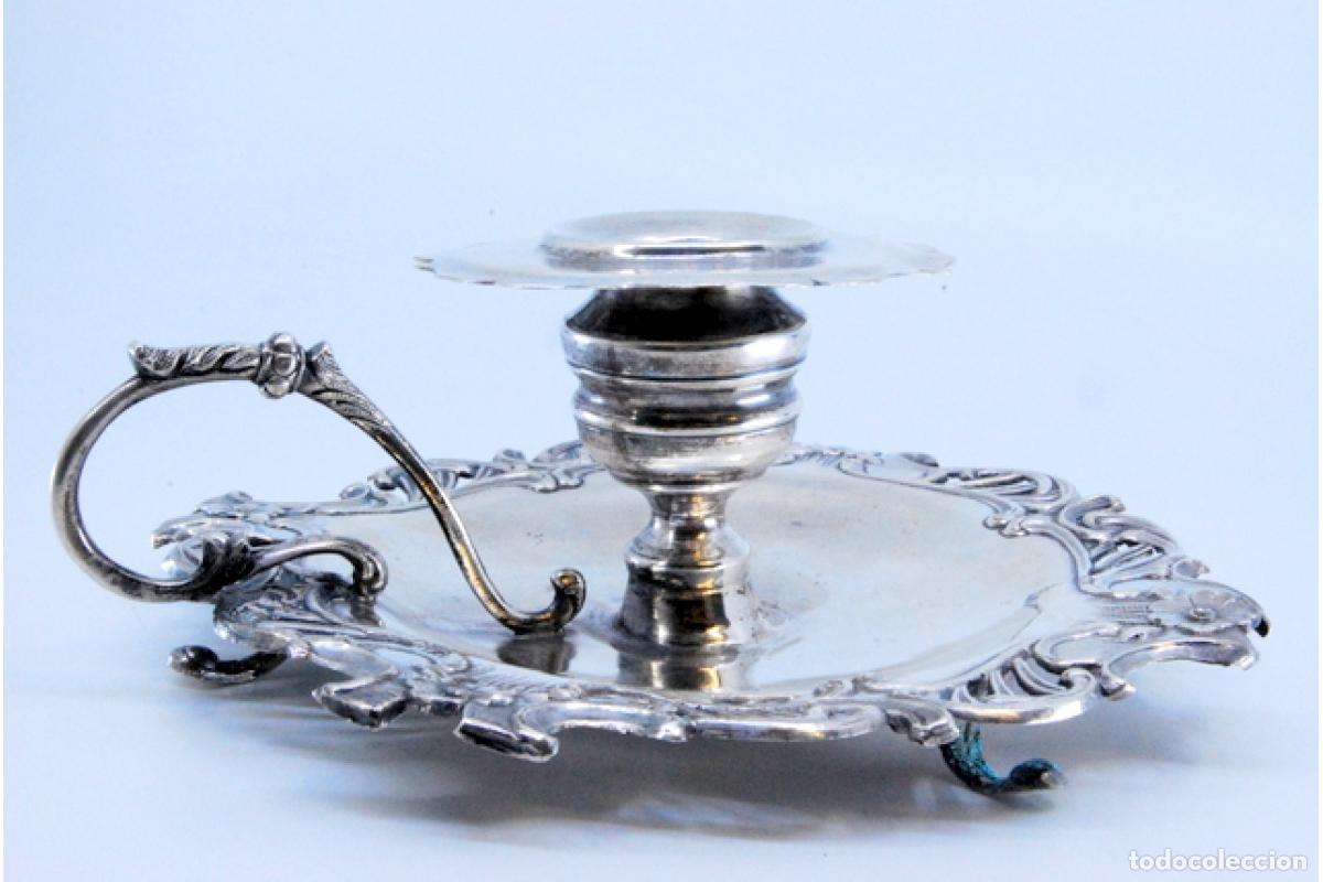 Antig&uuml;edades: Candelabro de mano, en plata - Foto 6