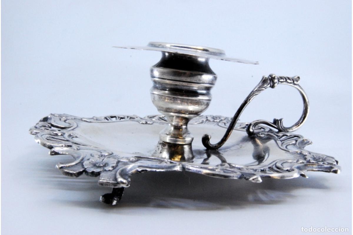 Antig&uuml;edades: Candelabro de mano, en plata - Foto 7
