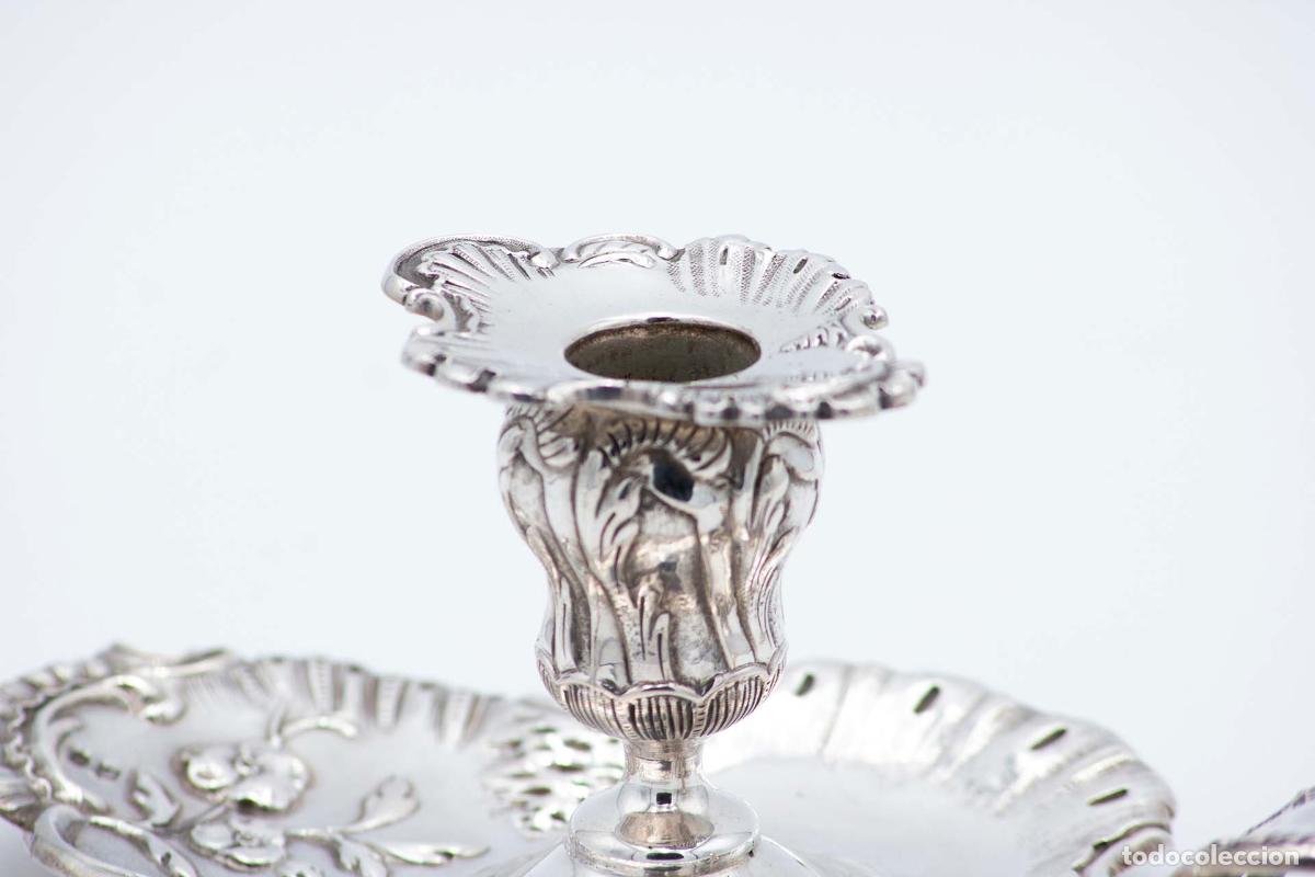 Antig&uuml;edades: Candelabro de mano, en plata - Foto 3