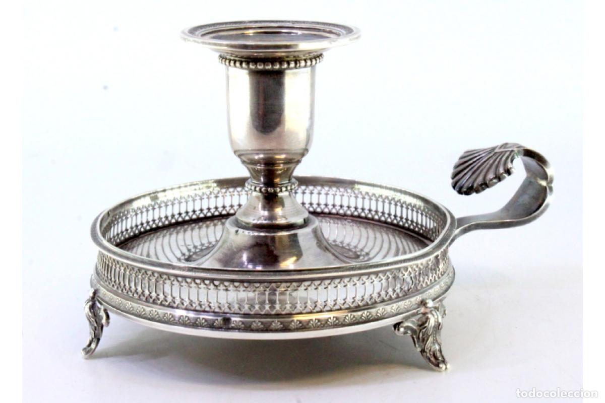 Antig&uuml;edades: Candelabro de mano, en plata - Foto 5