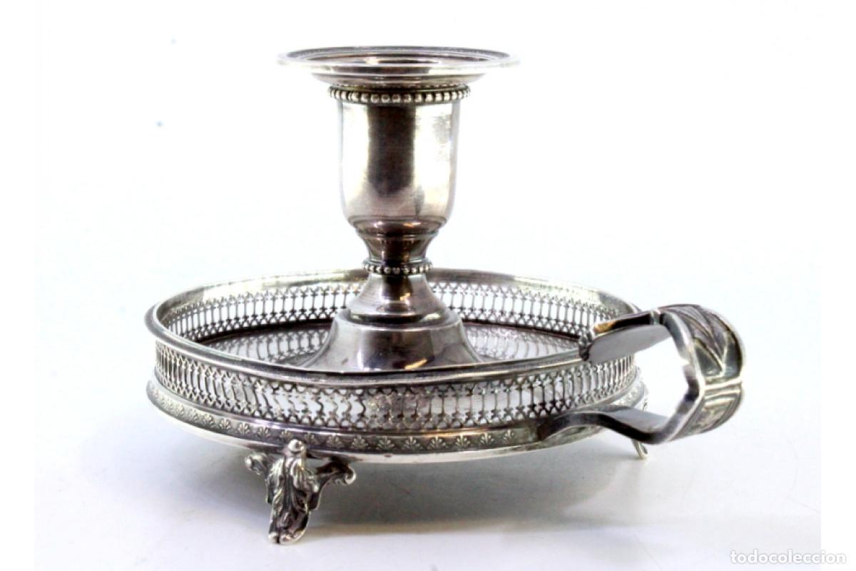 Antig&uuml;edades: Candelabro de mano, en plata - Foto 6