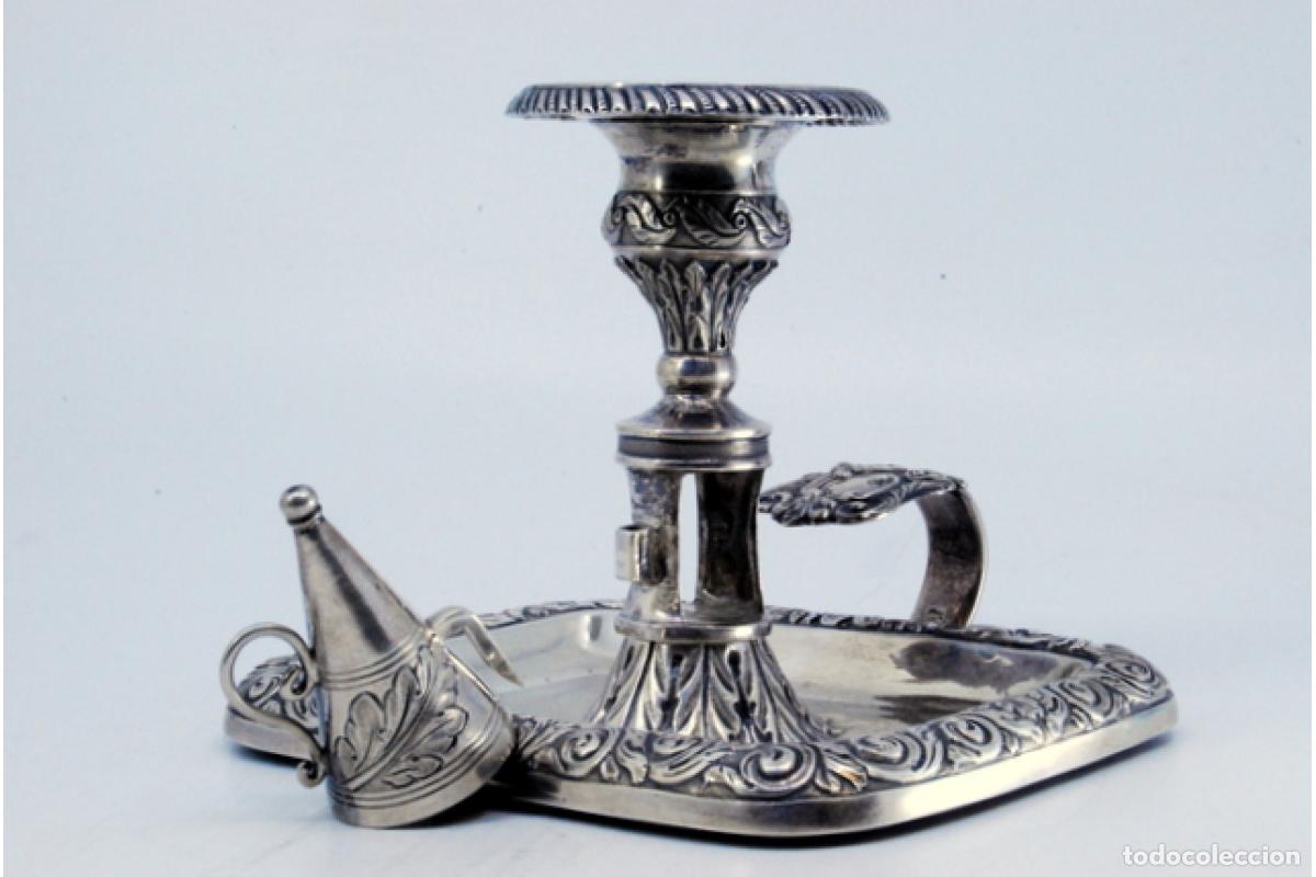 Antig&uuml;edades: Candelabro de mano, en plata - Foto 6