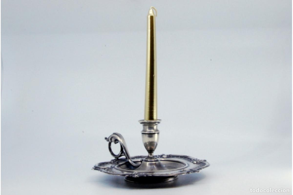 Antig&uuml;edades: Candelabro de mano, en plata - Foto 3