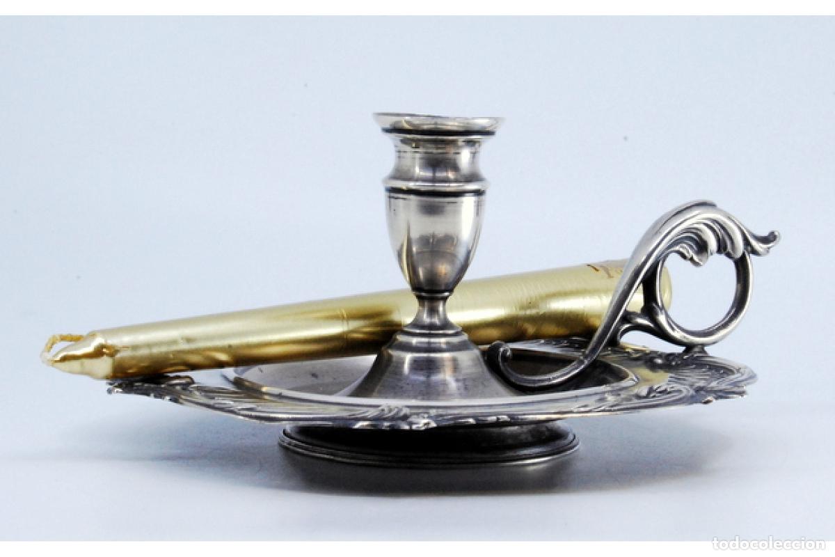 Antig&uuml;edades: Candelabro de mano, en plata - Foto 5