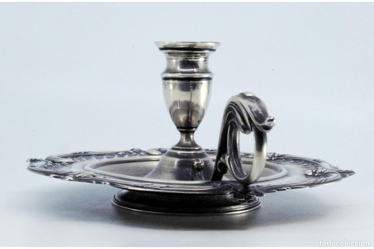 Antig&uuml;edades: Candelabro de mano, en plata - Foto 6