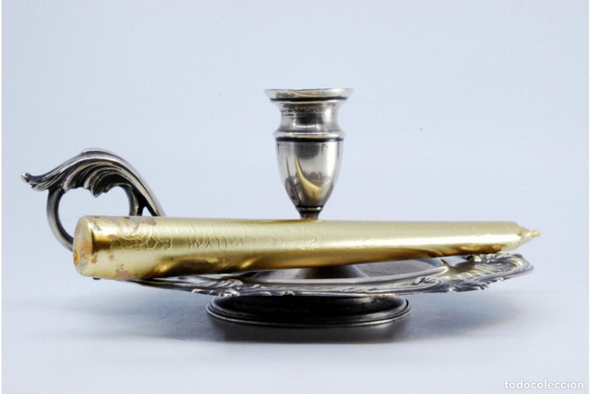 Antig&uuml;edades: Candelabro de mano, en plata - Foto 7
