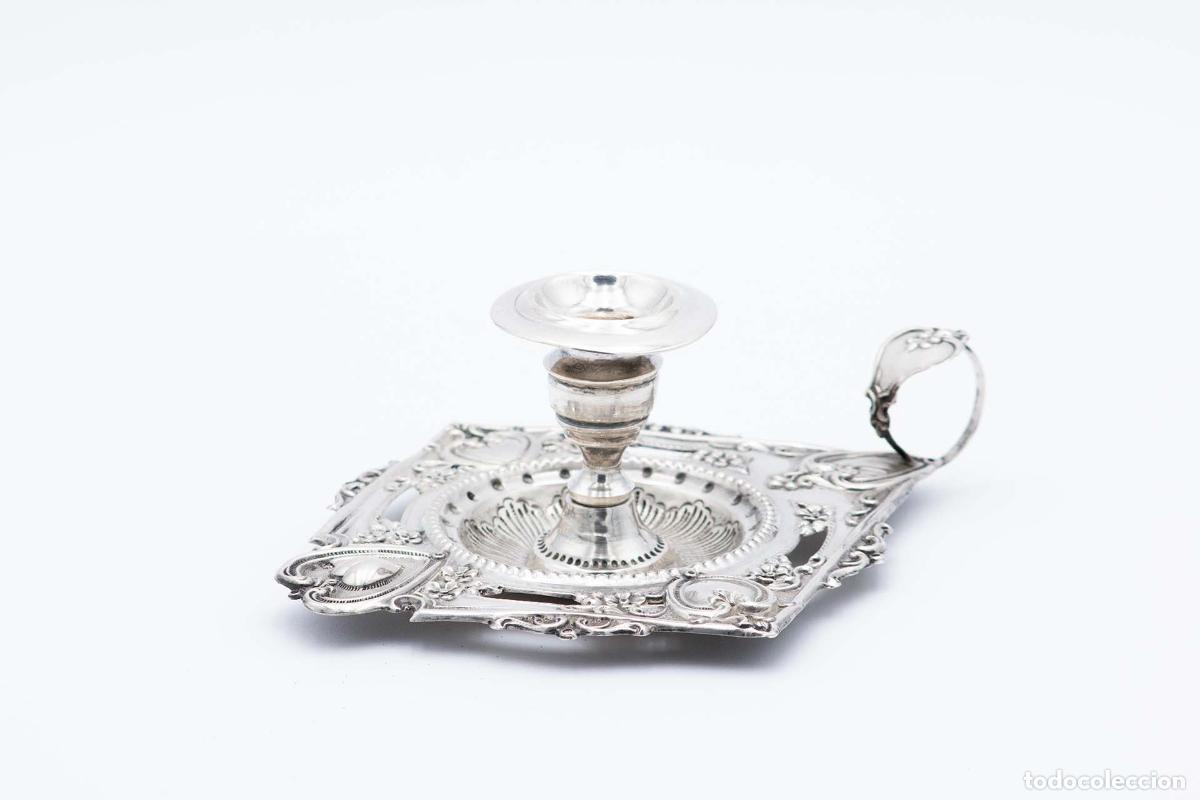 Antig&uuml;edades: Candelabro de mano, en plata - Foto 4