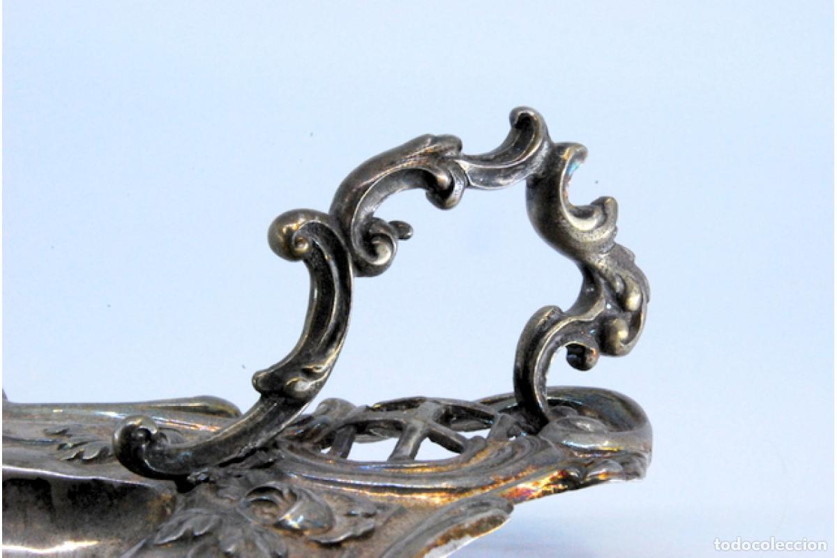 Antig&uuml;edades: Candelabro de mano, en plata - Foto 2