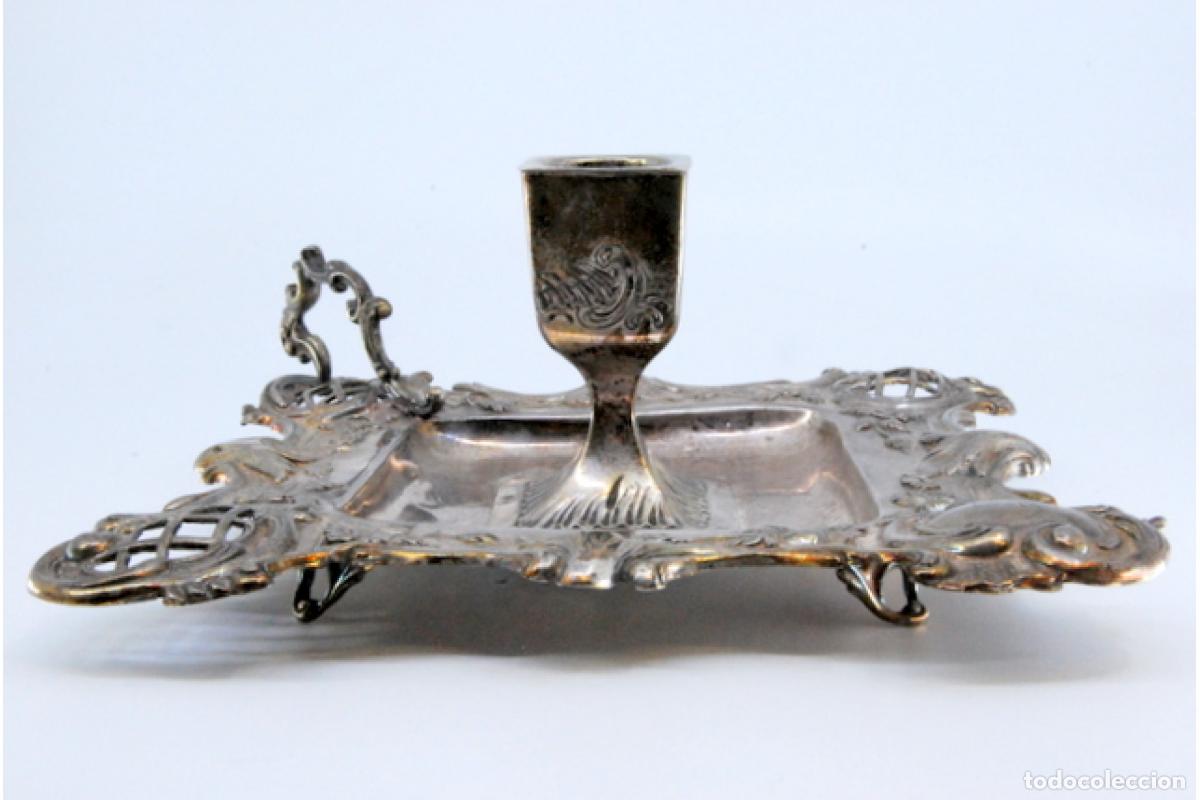 Antig&uuml;edades: Candelabro de mano, en plata - Foto 6