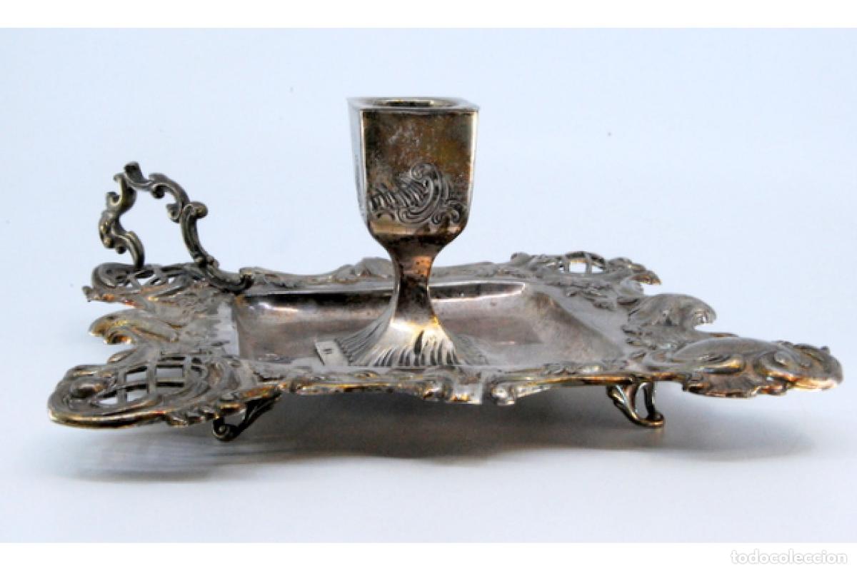 Antig&uuml;edades: Candelabro de mano, en plata - Foto 7