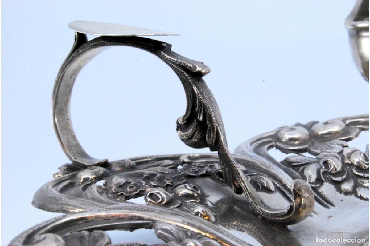 Antig&uuml;edades: Candelabro de mano, en plata - Foto 6