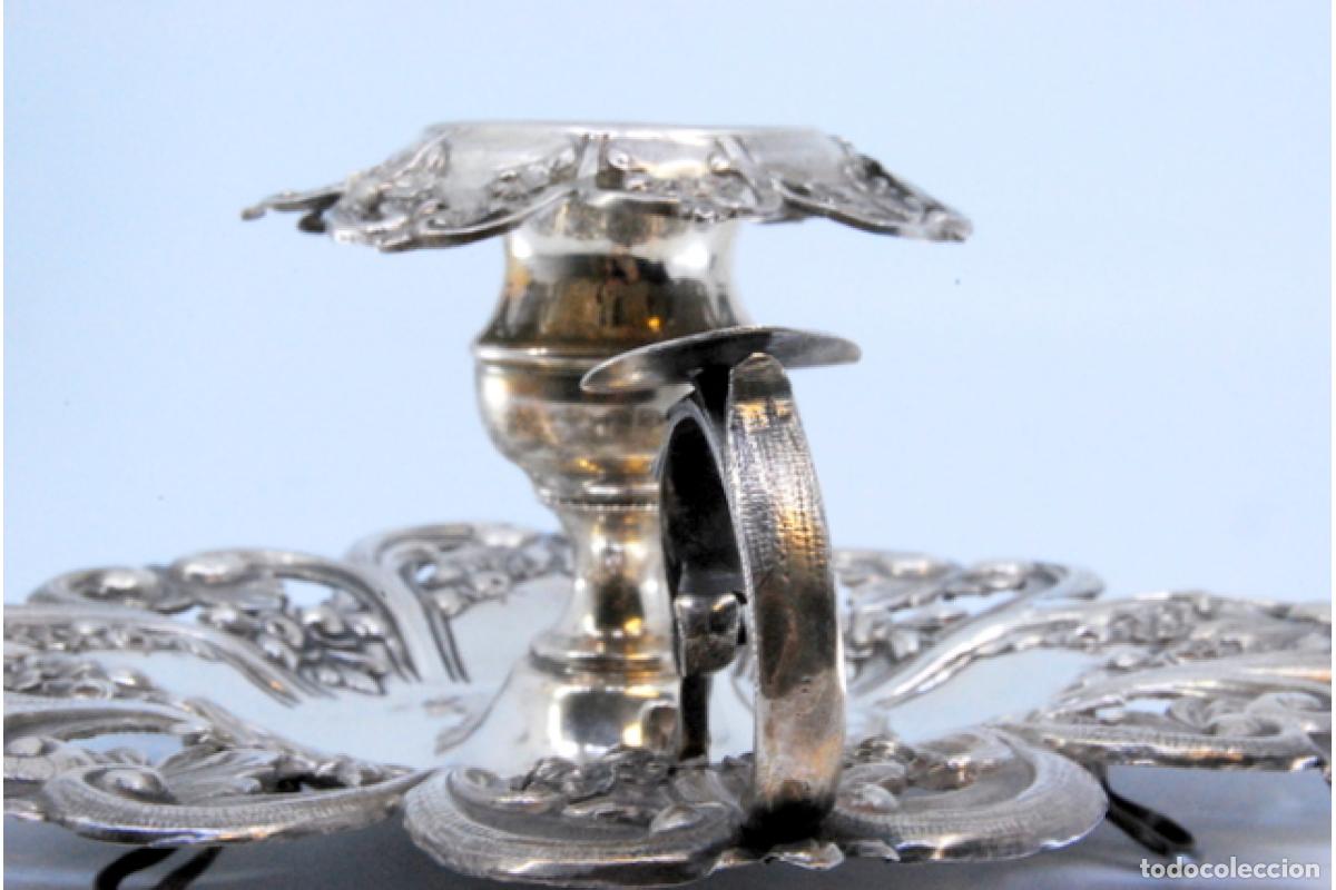 Antig&uuml;edades: Candelabro de mano, en plata - Foto 9