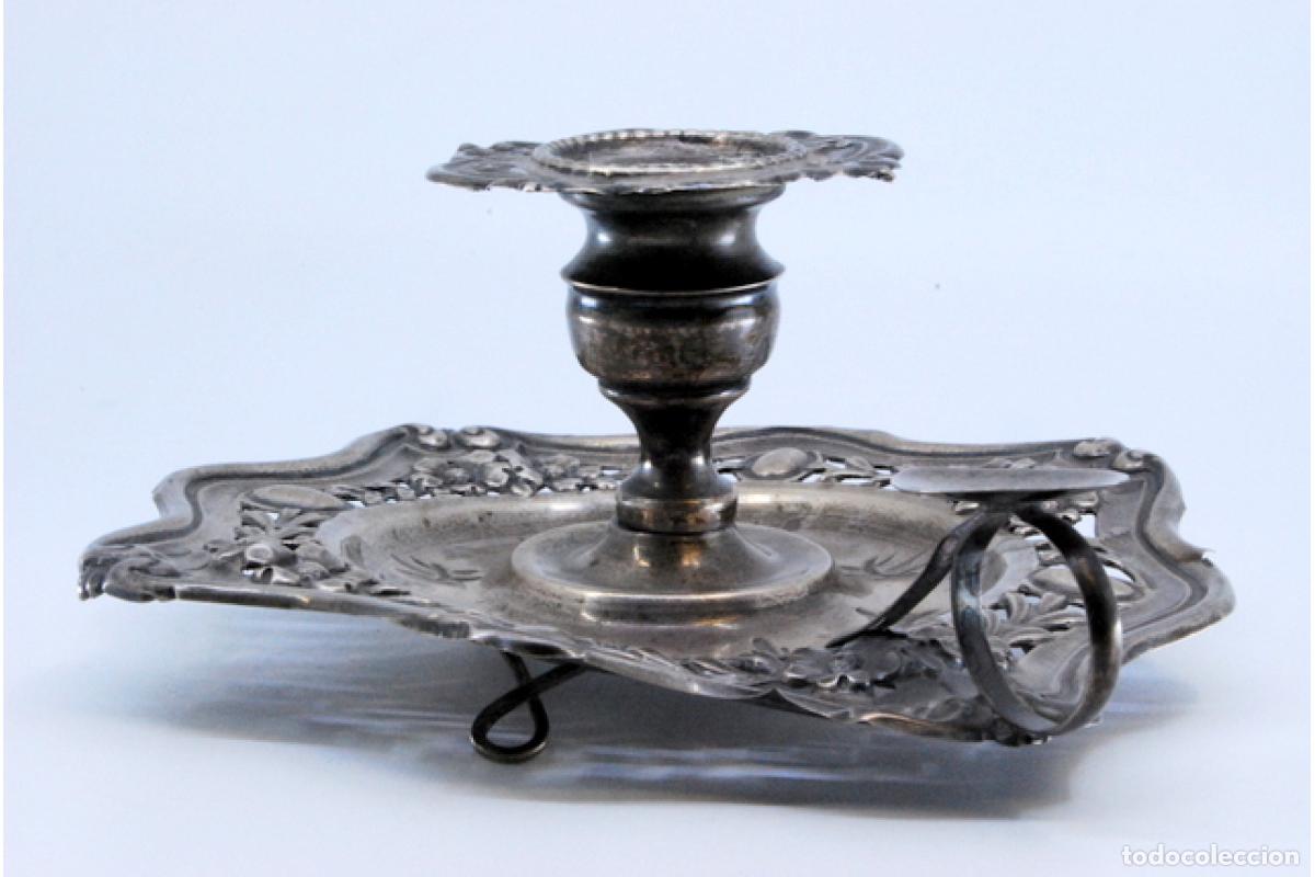 Antig&uuml;edades: Candelabro de mano, en plata - Foto 9