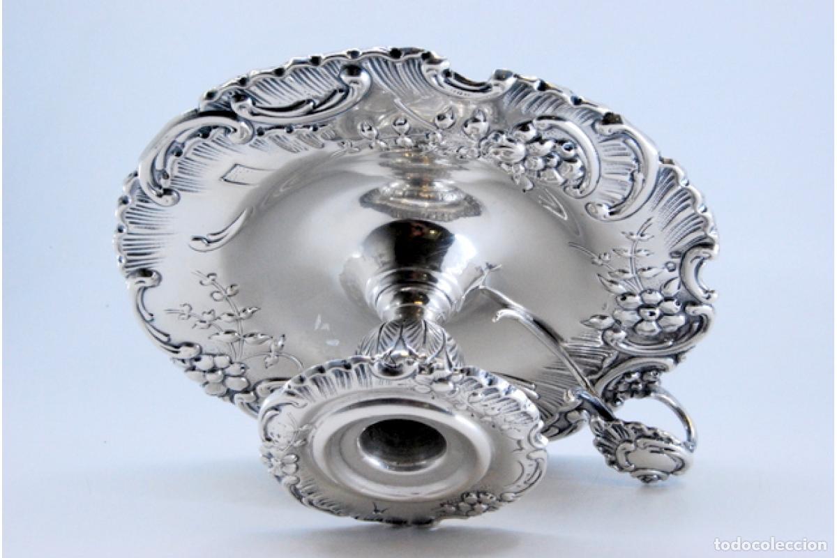 Antig&uuml;edades: Candelabro de mano, en plata - Foto 4