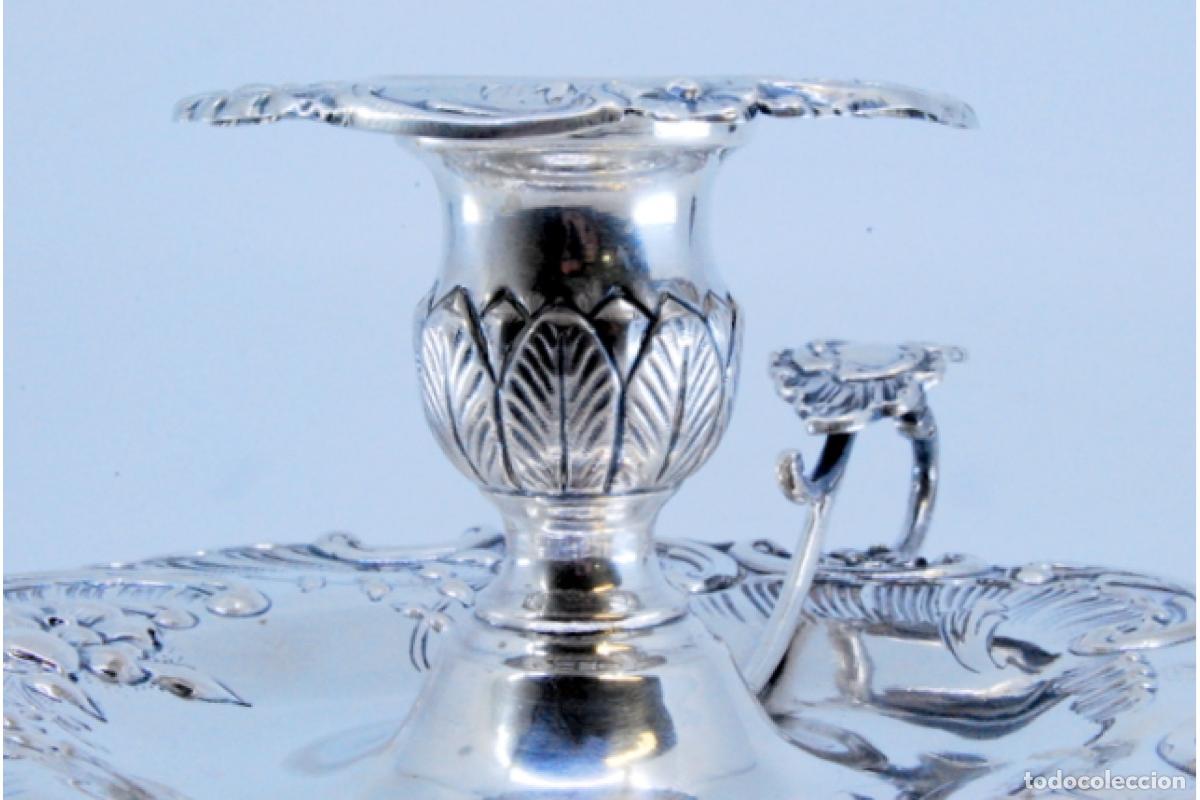 Antig&uuml;edades: Candelabro de mano, en plata - Foto 5