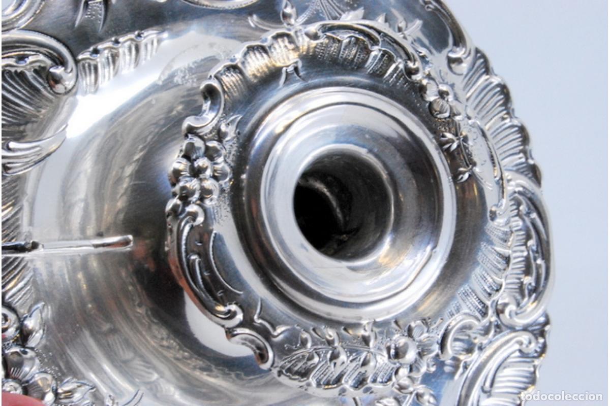 Antig&uuml;edades: Candelabro de mano, en plata - Foto 8