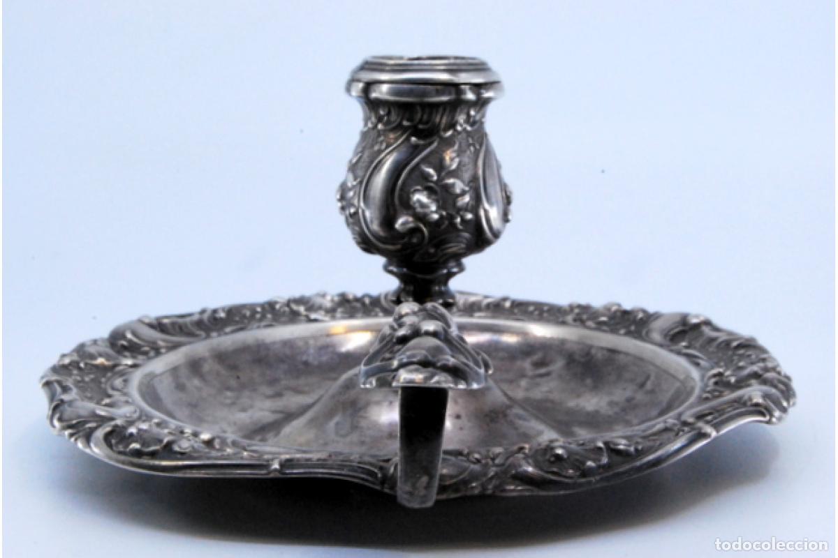 Antig&uuml;edades: Candelabro de mano, en plata - Foto 6