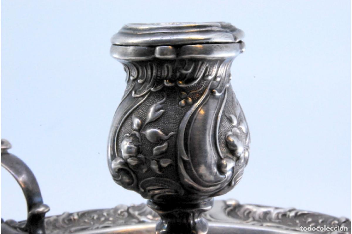 Antig&uuml;edades: Candelabro de mano, en plata - Foto 9