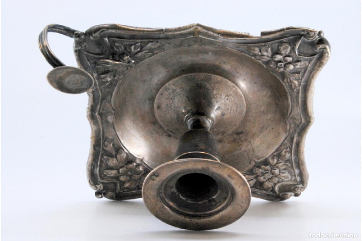 Antig&uuml;edades: Candelabro de mano, en plata - Foto 4