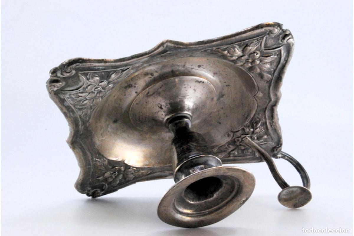 Antig&uuml;edades: Candelabro de mano, en plata - Foto 5