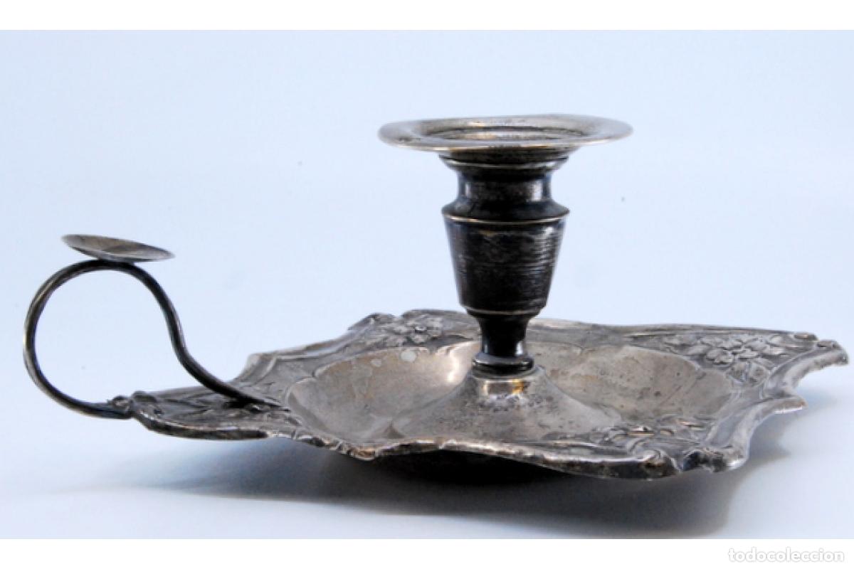Antig&uuml;edades: Candelabro de mano, en plata - Foto 7