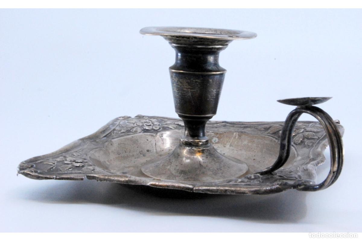 Antig&uuml;edades: Candelabro de mano, en plata - Foto 9