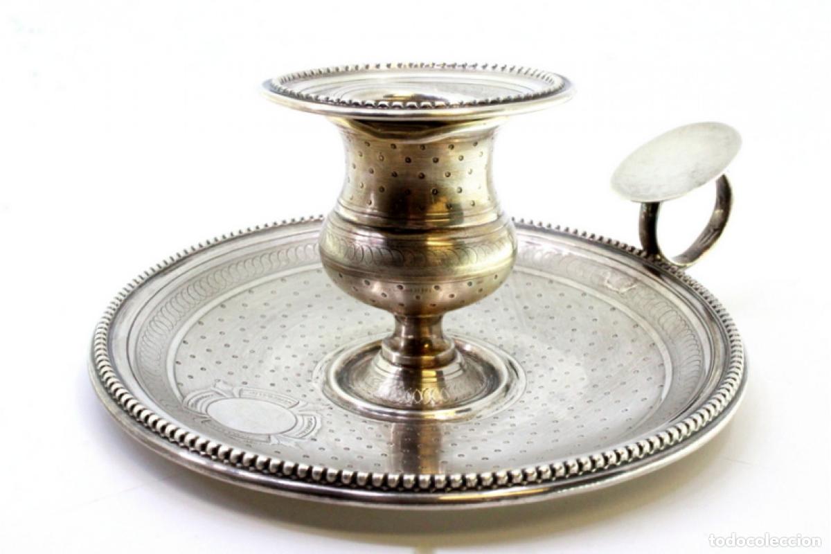 Antig&uuml;edades: Candelabro de mano, en plata - Foto 5