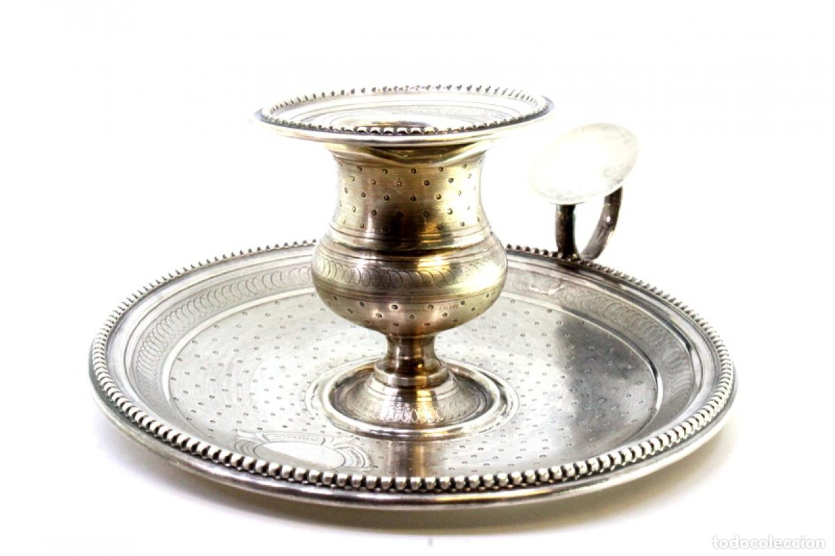 Antig&uuml;edades: Candelabro de mano, en plata - Foto 6