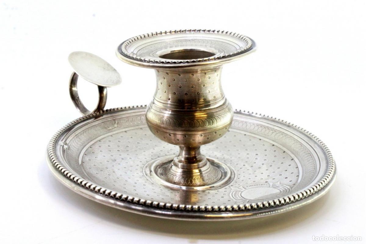Antig&uuml;edades: Candelabro de mano, en plata - Foto 7