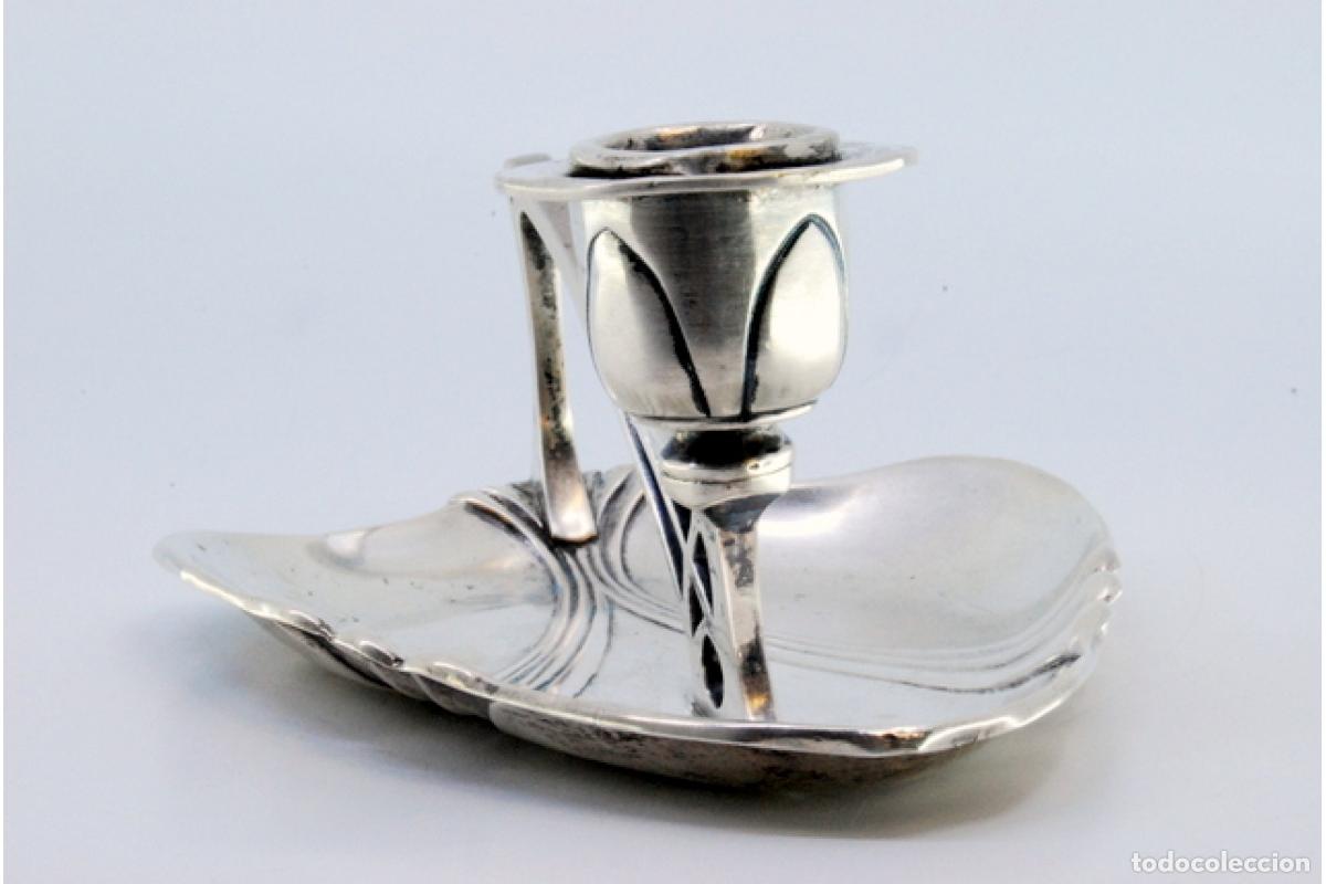 Antig&uuml;edades: Candelabro de mano, en plata - Foto 6