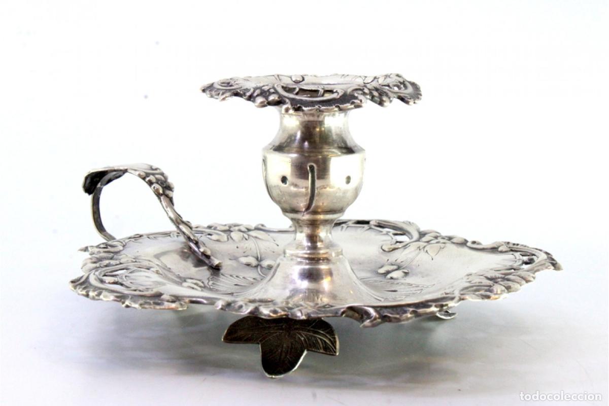 Antig&uuml;edades: Candelabro de mano, en plata - Foto 6
