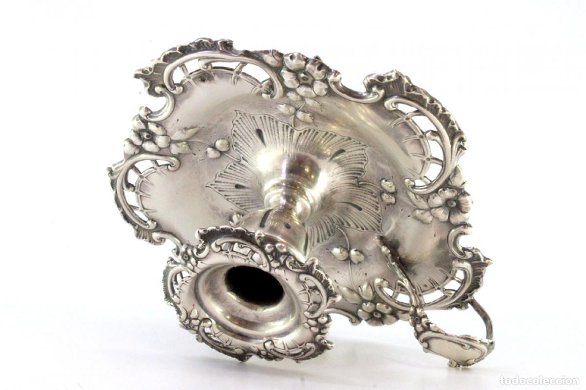 Antig&uuml;edades: Candelabro de mano, en plata - Foto 7