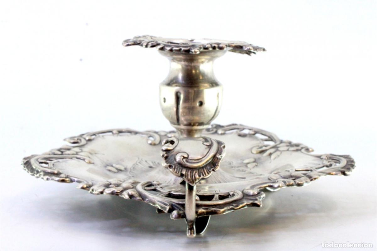 Antig&uuml;edades: Candelabro de mano, en plata - Foto 8