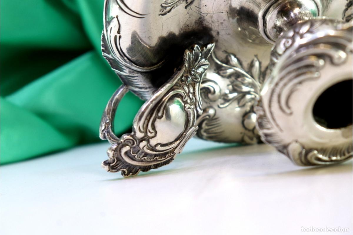 Antig&uuml;edades: Candelabro de mano, en plata - Foto 3